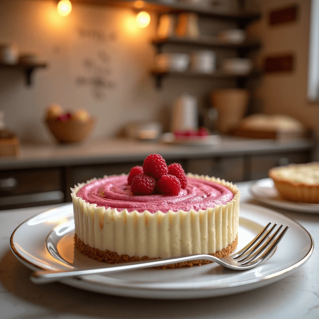 This White Chocolate Raspberry Swirl Cheesecake is the ultimate showstopper! With a silky-smooth white chocolate filling, a delicate raspberry swirl, and a crisp graham cracker crust, it’s a dessert that captivates both the eyes and the taste buds. Topped with fresh raspberries and white chocolate shavings, this cheesecake is perfect for any celebration or a luxurious treat at home. Whether you’re baking for a special occasion or simply satisfying a sweet craving, this indulgent dessert is sure to impress